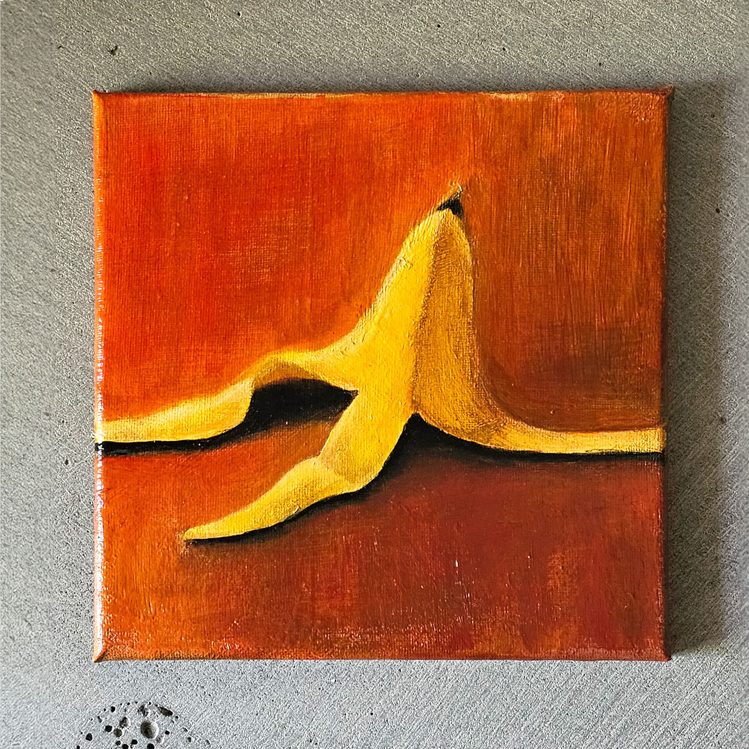 Painting of a banana peel