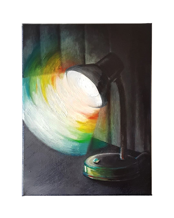 Painting of a lamp