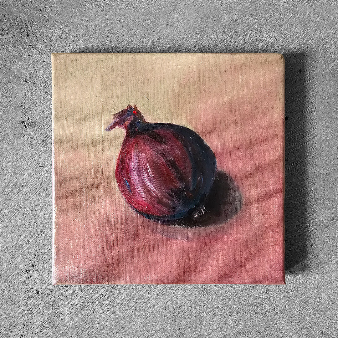 Painting of an onion
