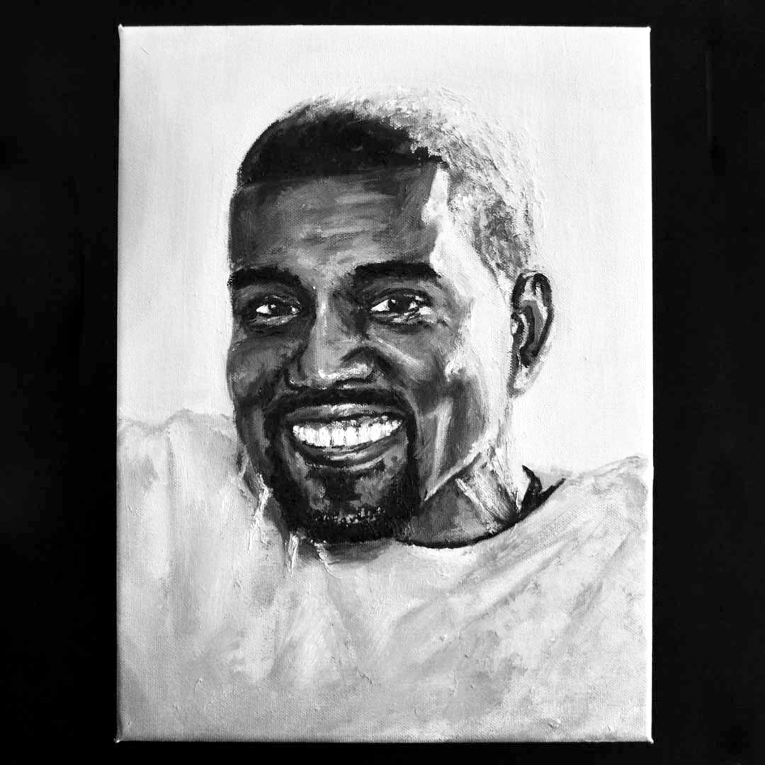 Painting of Kanye West