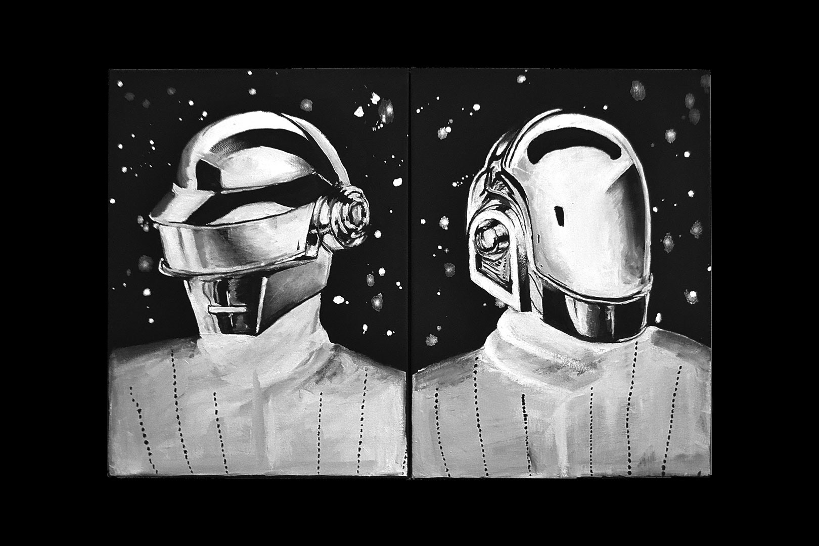 Painting of Daft Punk